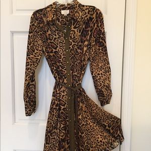 Animal print  shirt dress